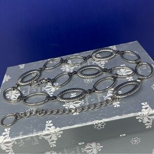 Silvertone Oval Chain Link Belt 40” unbranded